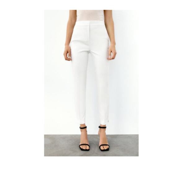 Zara Pants - Zara White Ankle Cropped Pants